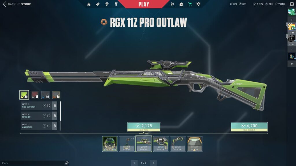 The VALORANT RGX 3.0 Outlaw.