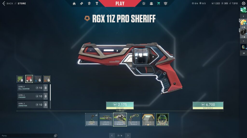 The VALORANT RGX 3.0 Sheriff.