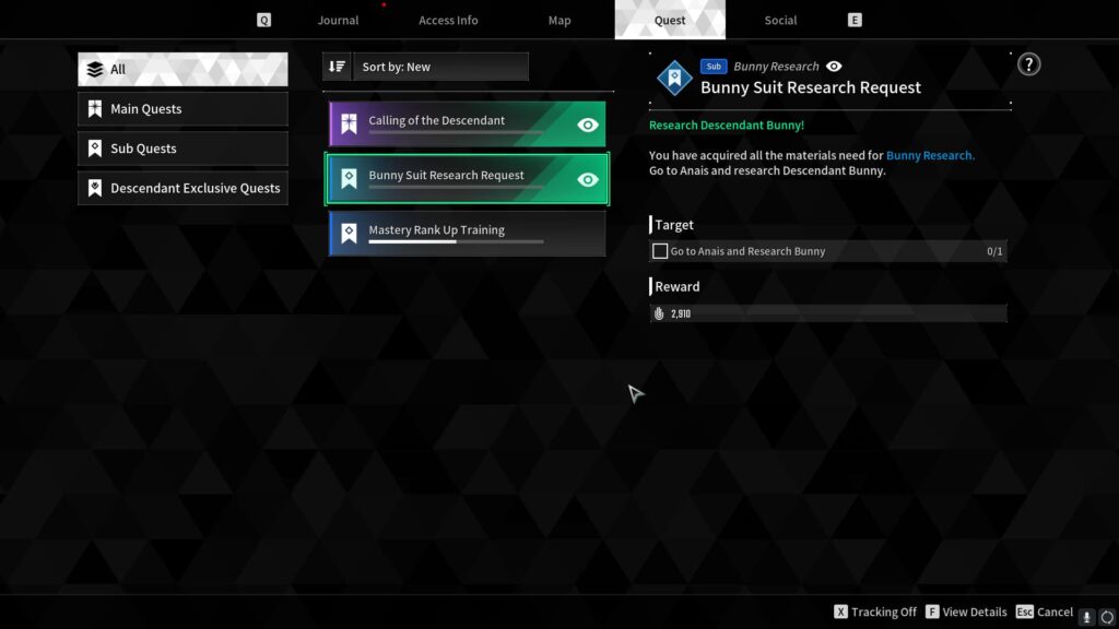 Quest to unlock Bunny.