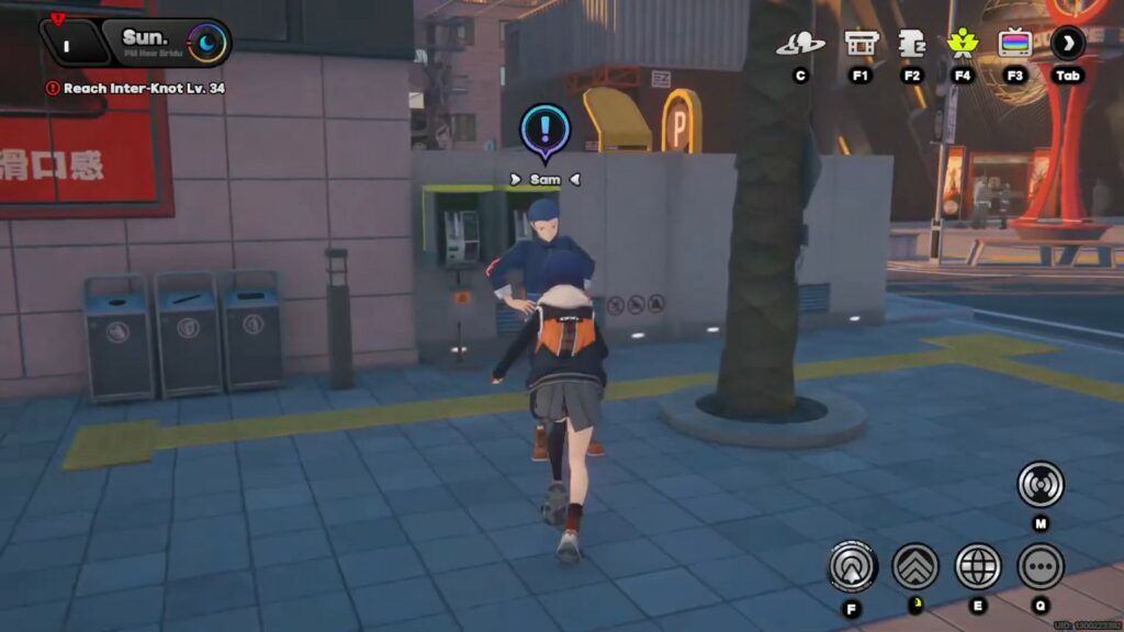 The Riddler's Club Puzzle chain of quests in ZZZ begin with Sam (screenshot via esports.gg)