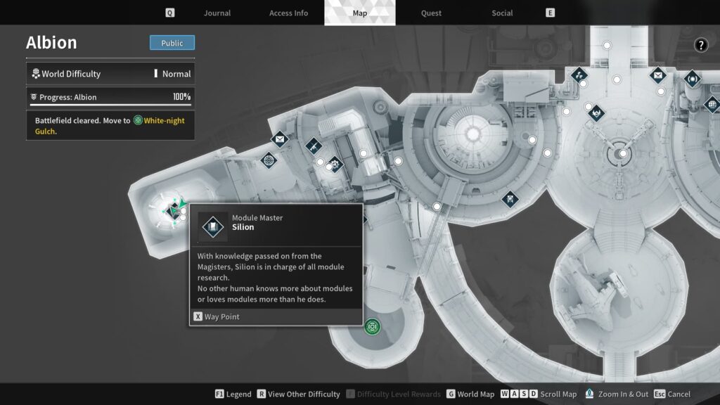 Silion on the Albion map.