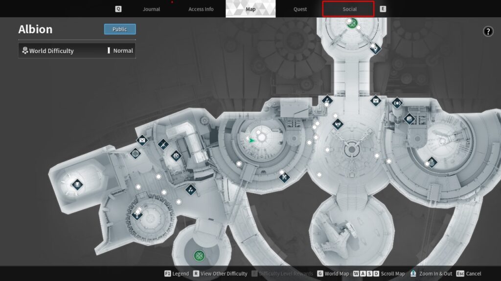 The social menu in The First Descendant serves to add players.