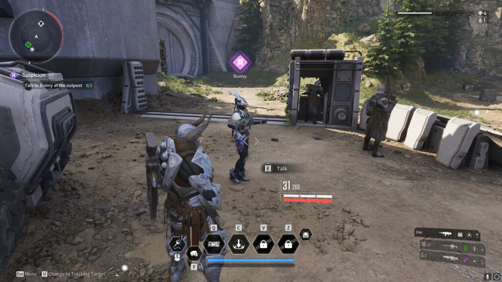 Ajax approaches Bunny.