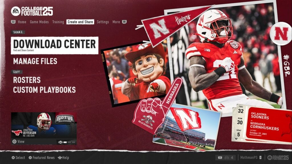 The Download Center in the Create and Share section.