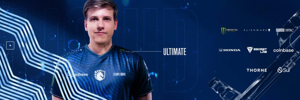 Twitter/X banner of Team Liquid's new CS2 AWPer ultimate.