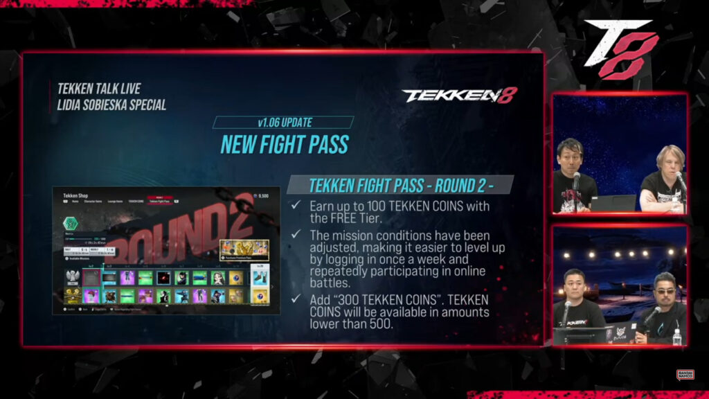 A poster that explains details of the TEKKEN 8 Fight Pass Round 2