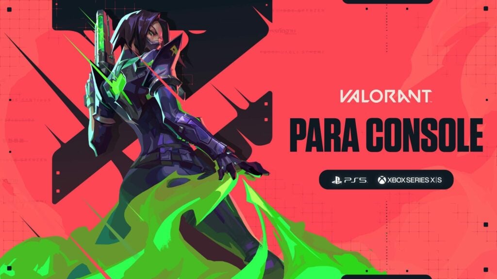 The VALORANT console beta sign up graphic for Brazil.