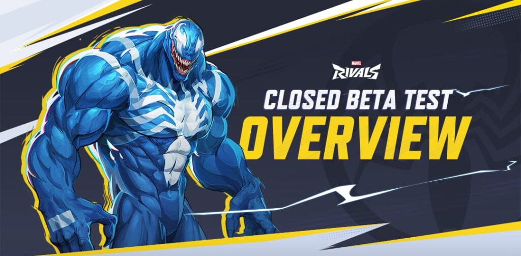 The Venom reward in the overview graphic for the Marvel Rivals Closed Beta Test.