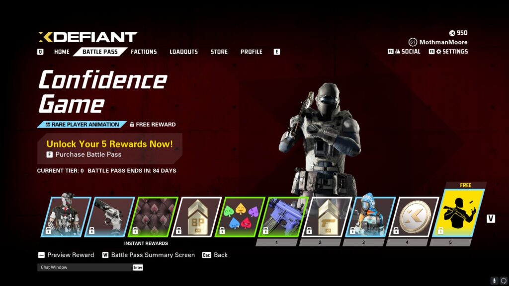 Page 1 of the XDefiant Season 1 Battle Pass.