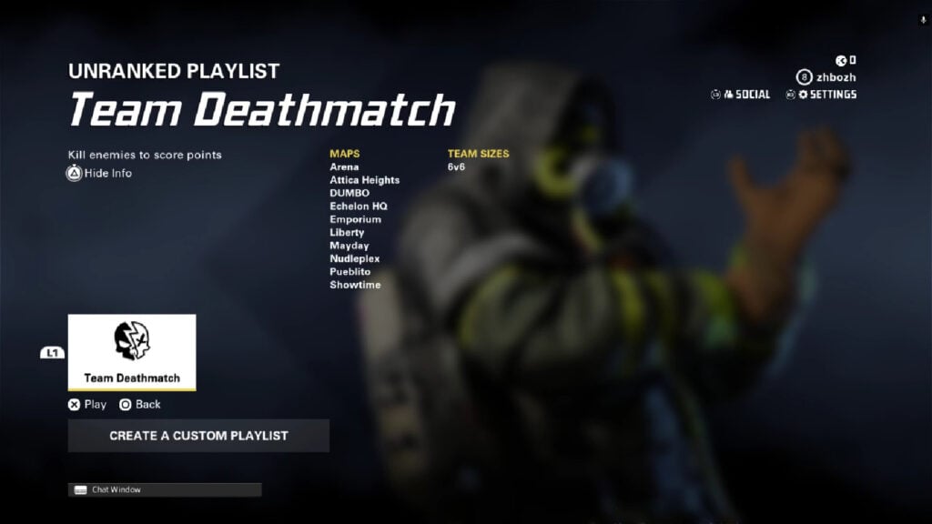 A screenshot from the shooting game XDefiant - a starting screen of the mode Team Deathmatch
