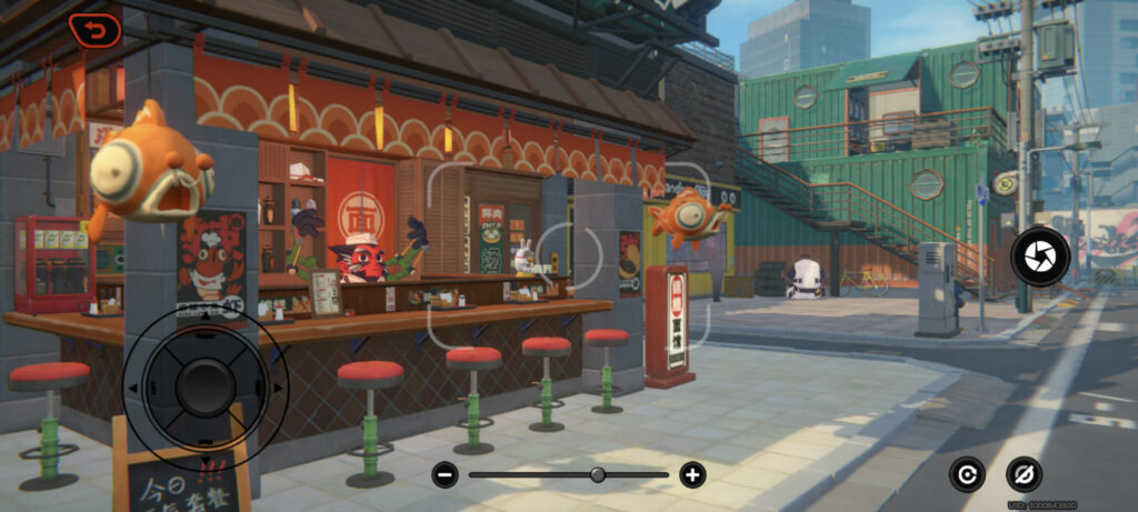 The camera interface for taking pictures in Zenless Zone Zero (ZZZ) on mobile devices.