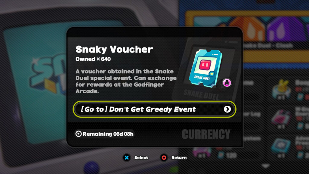 Screenshot of "Snaky Vouchers"
