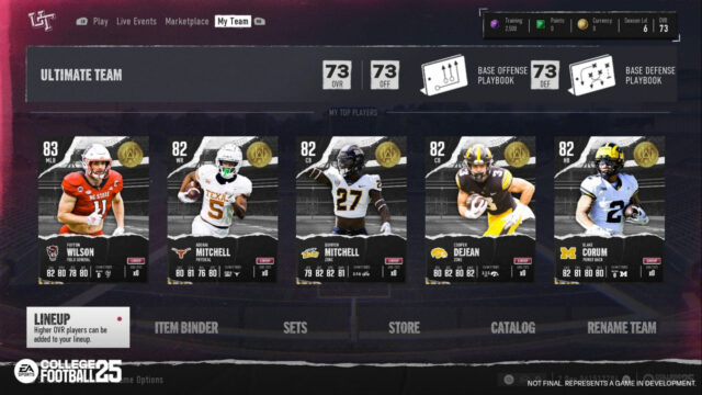 EA Sports College Football 25 Ultimate Team explained