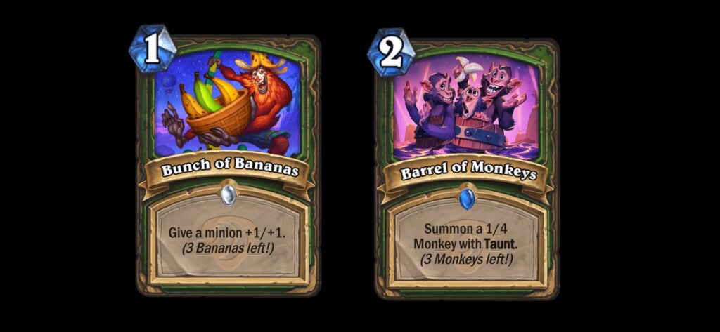 Bunch of Bananas and Barrel of Monkeys from previous expansions