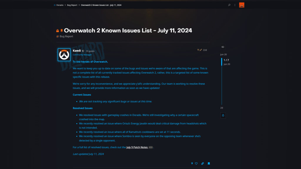 Dorado returns to Overwatch 2