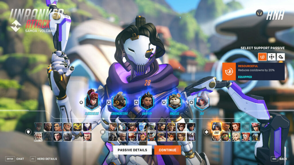 Pickable Passives for support heroes