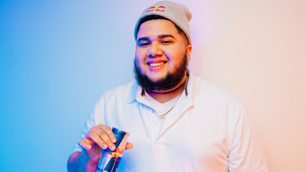 MenaRD with a Red Bull drink