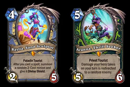 Raylla, Sand Sculptor and  Aranna, Thrill Seeker