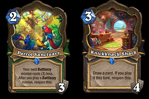 Parrot Sanctuary and Knickknack Shack in Hearthstone