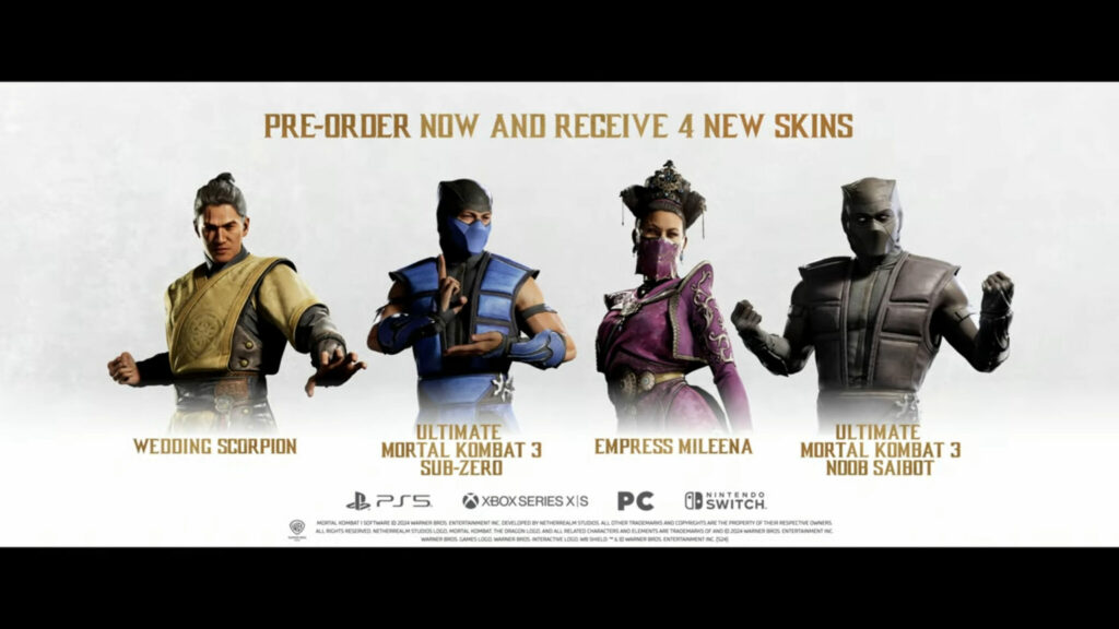 Kombat Pack 2 preorders includes four new skins