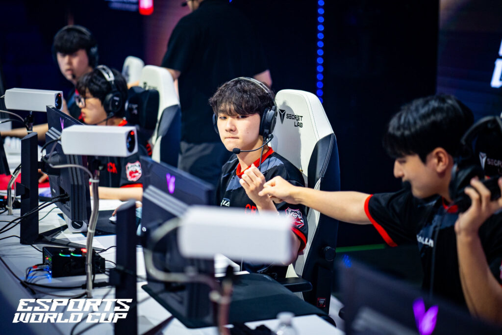 Crazy Raccoon players at the Esports World Cup for Overwatch 2