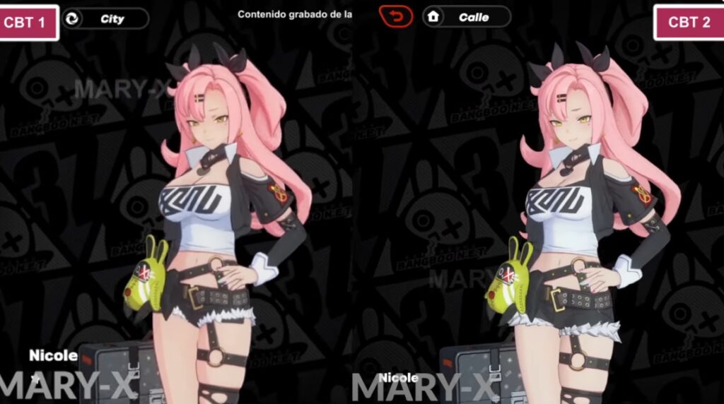 Nicole from Zenless Zone comparison before and after visual nerf