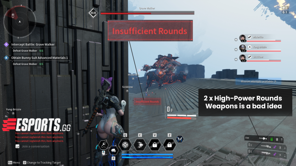 Running out of ammo in The First Descendant