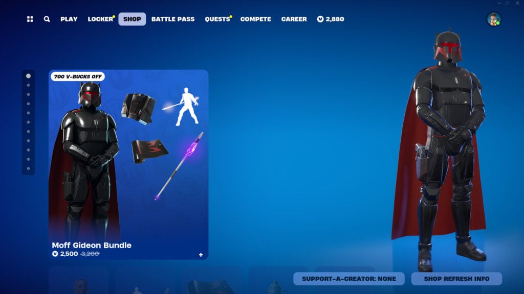 Moff Gideon Fortnite Item Shop