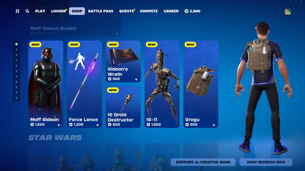 Grogu Fortnite Item Shop