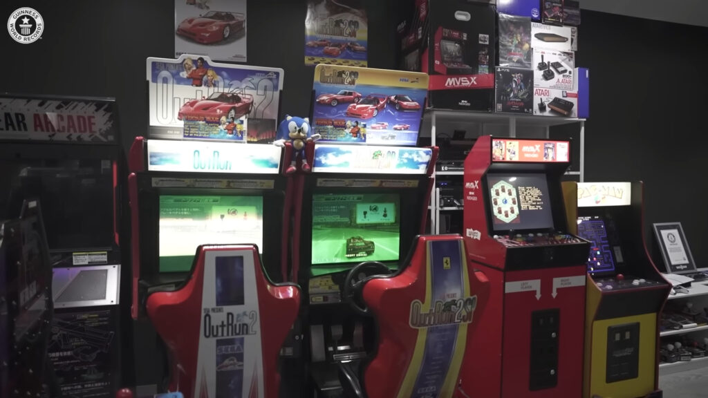 Arcades in the room of the Guinness World Record holder