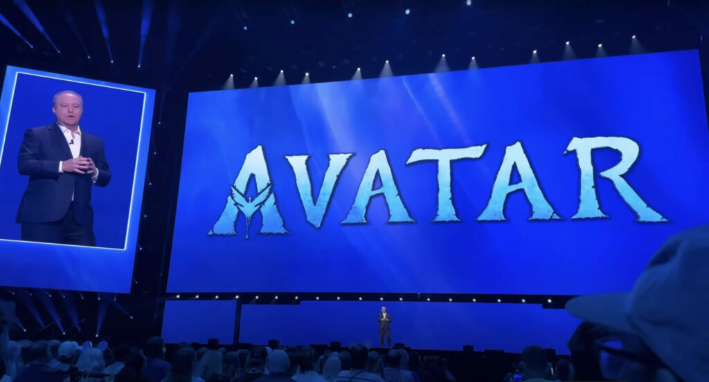 Avatar Fire and Ash announcement at D23 expo California. 