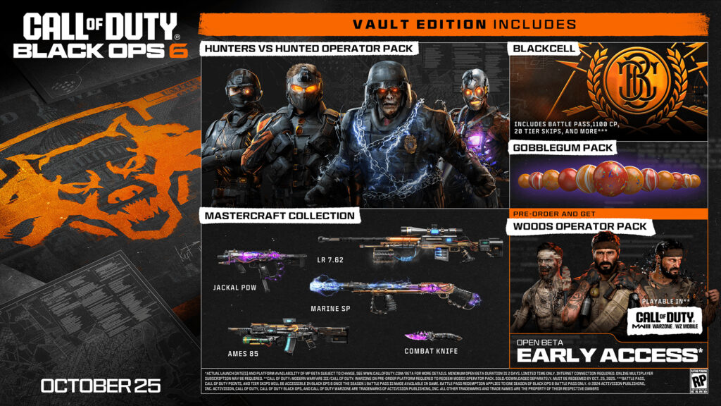 It's an official image that shows the content of the game Call of Duty: Black Ops 6 Vault Edition