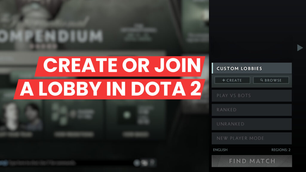 How to create a lobby in Dota 2