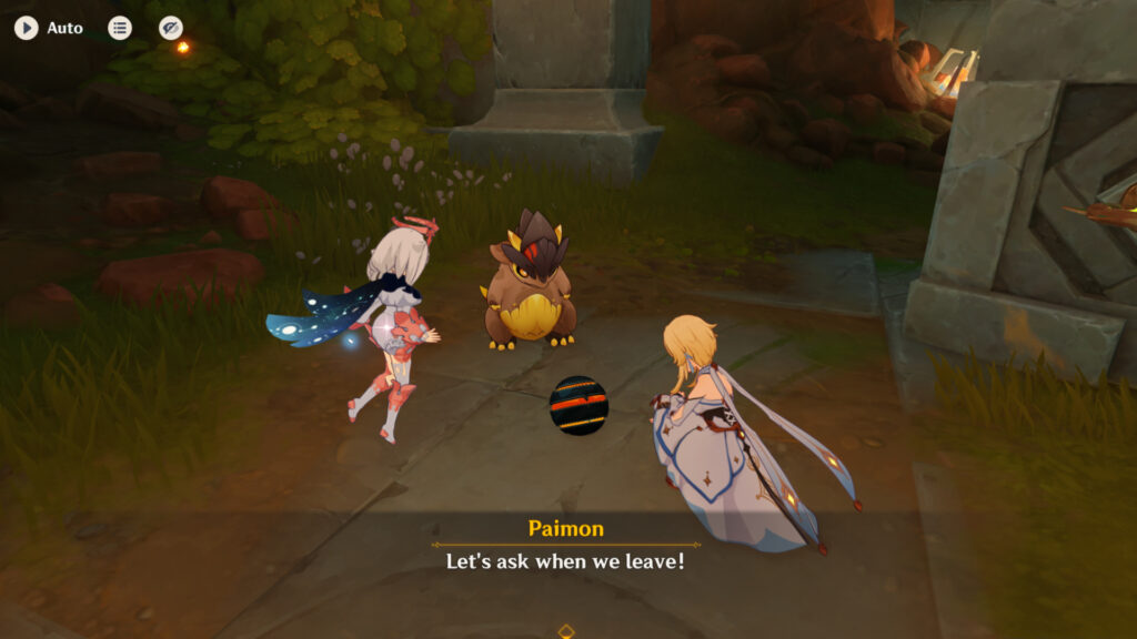 Screenshot of the Treasures and Collectors quest in Genshin Impact