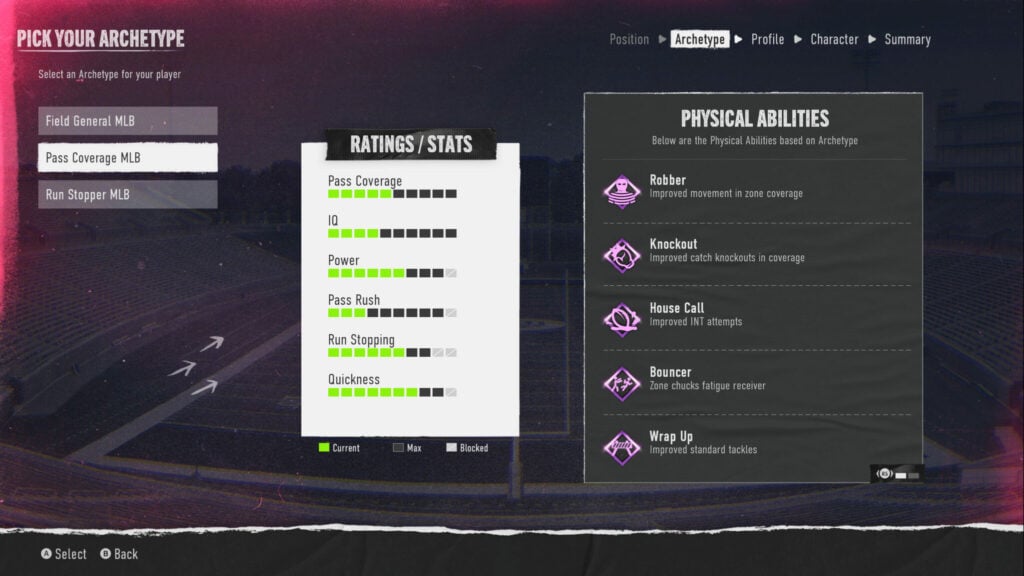 College Football 25 Road to Glory MLB