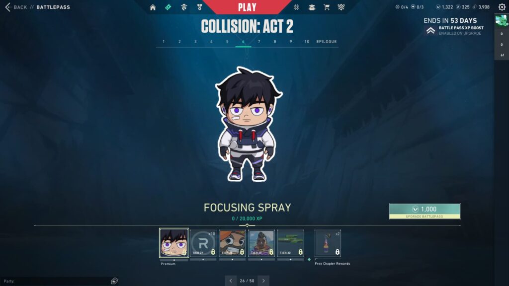 The Focusing Spray in the VALORANT Episode 9 Act 2 Battle Pass.