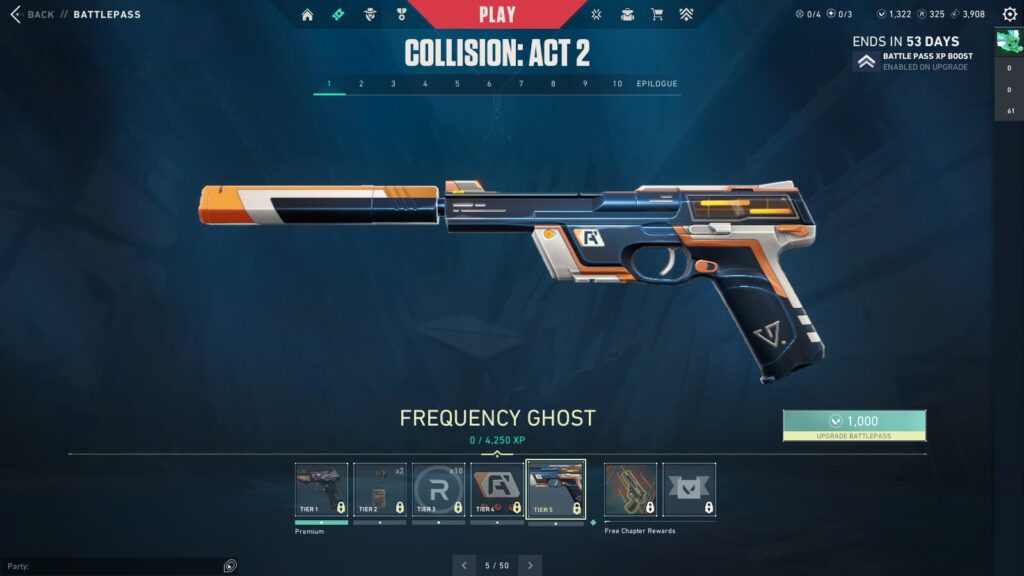 The Frequency Ghost in the VALORANT Episode 9 Act 2 Battle Pass.