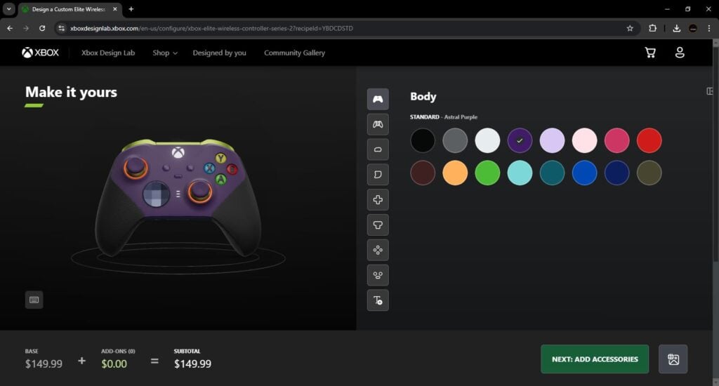 The Gekko Xbox Controller in the VALORANT Xbox Design Lab.