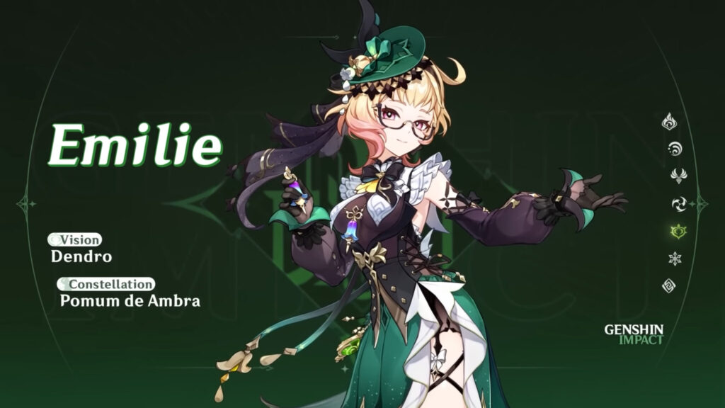 Genshin Impact Emilie materials, constellations, and more