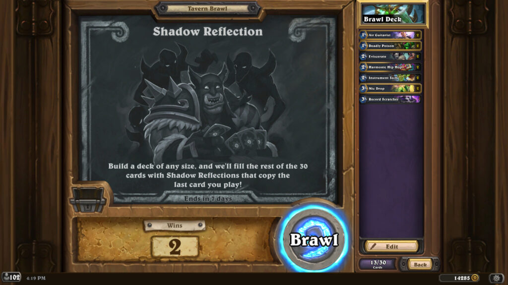 Hearthstone Shadow Reflection Tavern Brawl