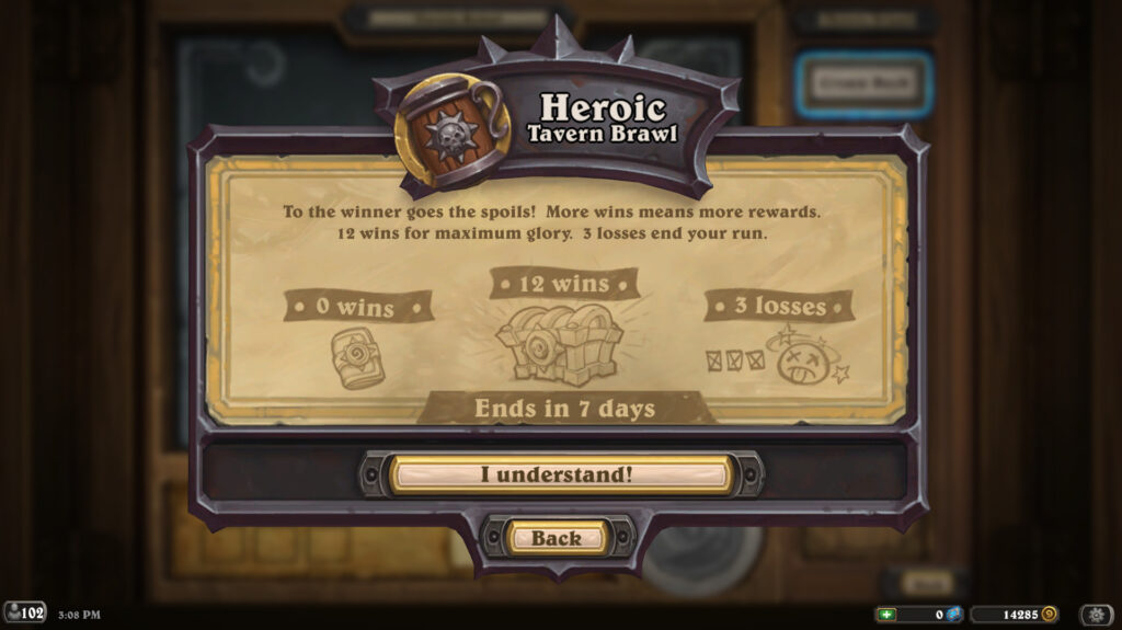 Hearthstone Heroic Tavern Brawl