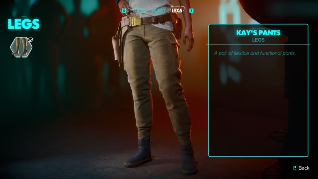 Kay's pants.