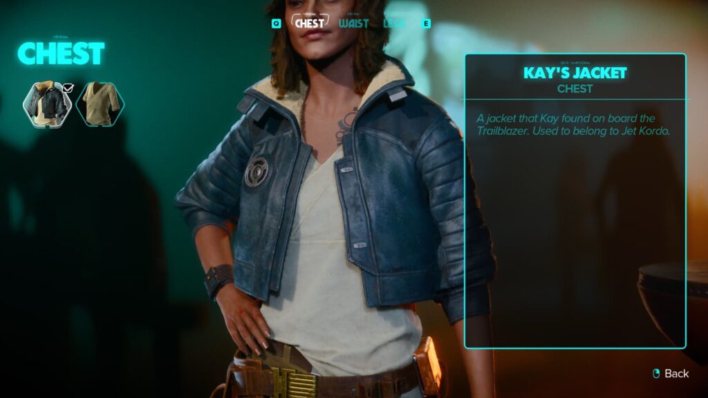 Kay's jacket in Star Wars Outlaws.
