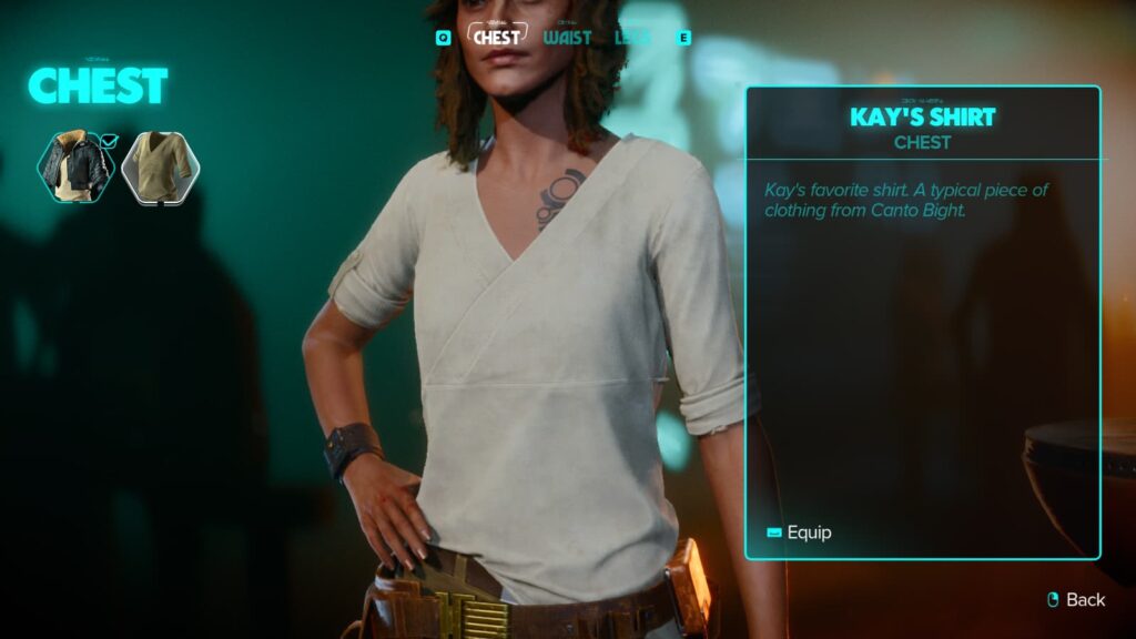 Kay's shirt in Star Wars Outlaws