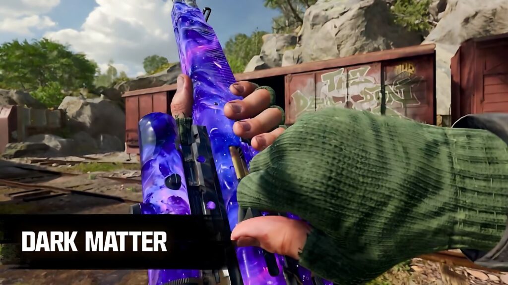 The Dark Matter Mastery Camo for Call of Duty: Black Ops 6 multiplayer.