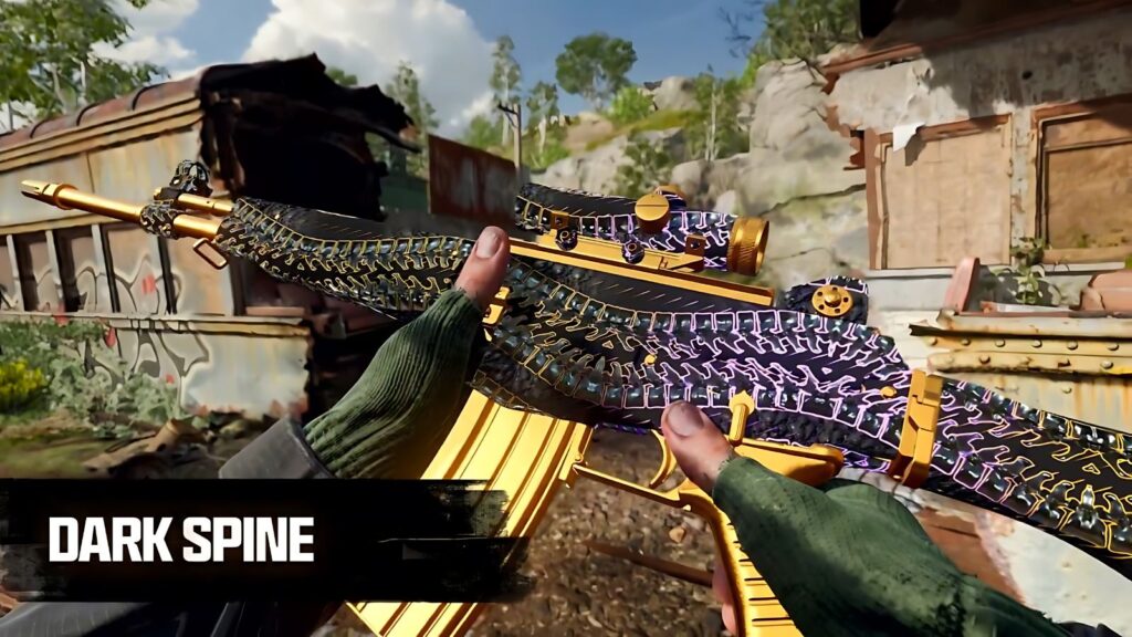 The Dark Spine Mastery Camo for Call of Duty: Black Ops 6 multiplayer.