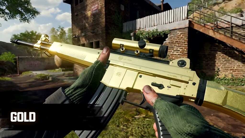 The Gold Mastery Camo for Call of Duty: Black Ops 6 multiplayer.