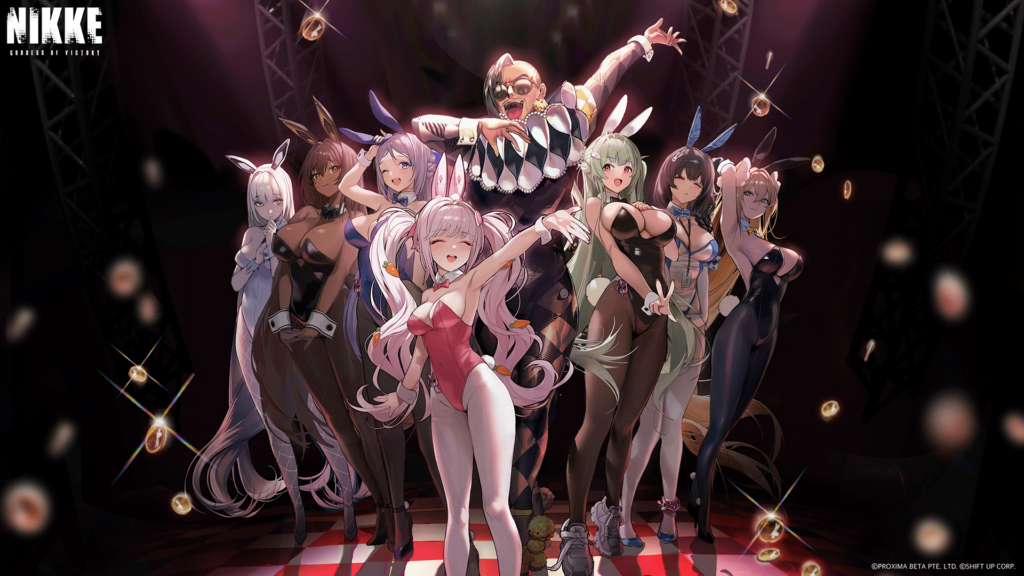 Golden Coin Rush NIKKE bunny outfit wallpaper