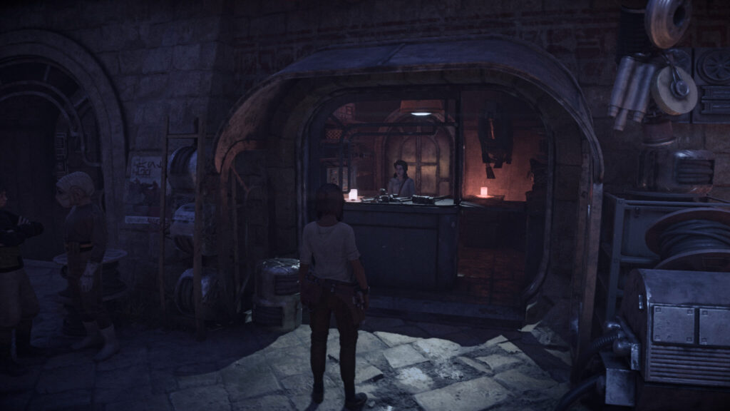 Acquire credits in Star Wars Outlaws by selling scrap to the merchant. 