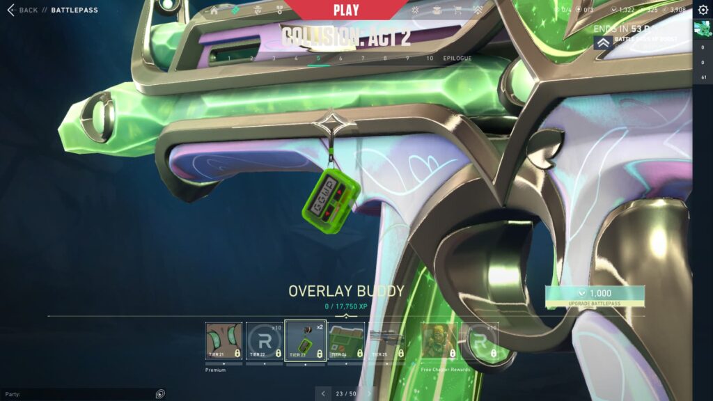 The Overlay Buddy in the VALORANT Episode 9 Act 2 Battle Pass.